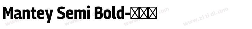 Mantey Semi Bold字体转换